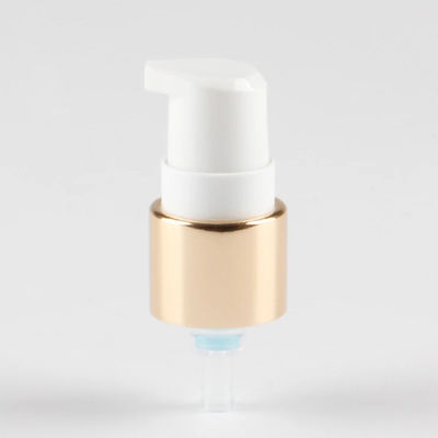 Pompe à lotion cosmétique en or de luxe avec actionneur blanc pour les bouteilles de soins de la peau