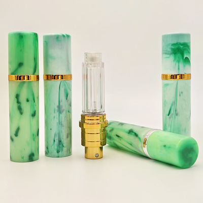 Flacon de parfum 5ml en ABS avec surface à motif marbre élégant, remplissage par le bas avec vaporisateur, très populaire, personnalisation possible