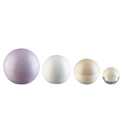 Pot à crème en plastique rond à double couche 5g/25g/50g/80g pour produits de soin et de beauté