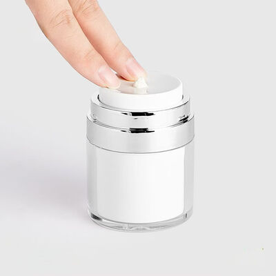 30g 50g 100g PP PS Plastic Airless Cream Jar with Airless Pump and Customized Logo
