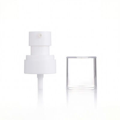 Pompe à lotion en plastique blanc avec capuchon de protection transparent pour bouteilles cosmétiques