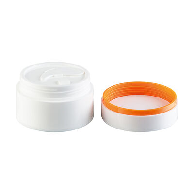 Bouteille de crème cosmétique blanche avec couvercle d'étanchéité interne pour les produits de soins de la peau
