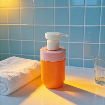 Bouteille cosmétique légère en PET, transparente, incassable, légère, avec pompe à Lotion, pour emballage de soins de la peau, 200ml