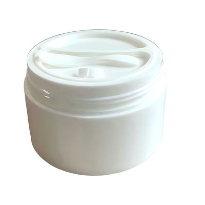 Pot de crème en plastique PP à Double grille 50 + 50g, avec stockage séparé à Double grille pour produits de soins de la peau, vente en gros