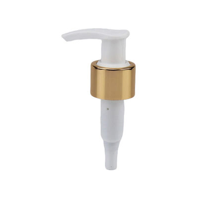 24/410 28/410 Pompes cosmétiques en or en aluminium Dispensateur d'émulsions en plastique pour lavage à la main Bouteille de lotion rechargeable Pompes pour lavage corporel