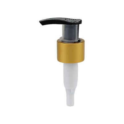 24/410 28/410 Pompes cosmétiques en or en aluminium Dispensateur d'émulsions en plastique pour lavage à la main Bouteille de lotion rechargeable Pompes pour lavage corporel