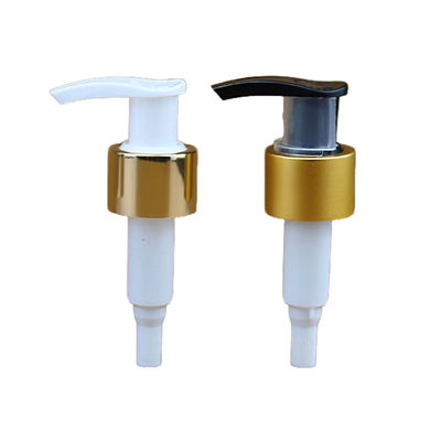 24/410 28/410 Pompes cosmétiques en or en aluminium Dispensateur d'émulsions en plastique pour lavage à la main Bouteille de lotion rechargeable Pompes pour lavage corporel