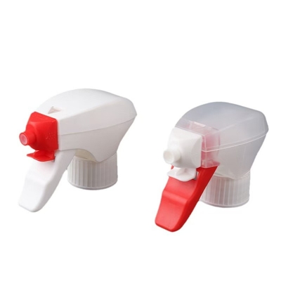 Sprayer à déclencheur en plastique professionnel 28 / 415 avec verrouillage pour enfants double capuchon pour emballage cosmétique personnalisable