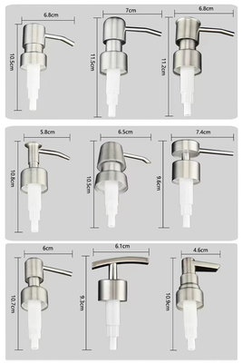 Pompes cosmétiques ABS rondes pour les soins de la peau Shampooing Gel de douche