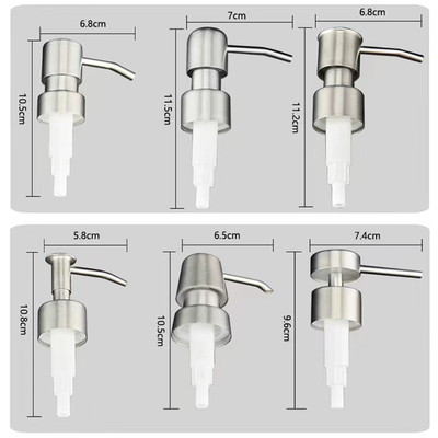 Pompes cosmétiques ABS rondes pour les soins de la peau Shampooing Gel de douche