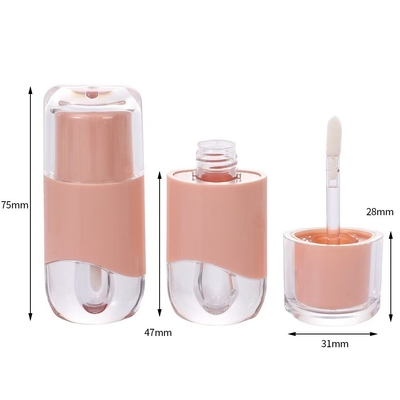 Tuyau ovale de verre à lèvres de 2,3 ml de couleur peut être personnalisé avec un pinceau