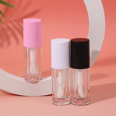 Tuyau de verre à lèvres en plastique blanc, noir et rose avec pinceau, logo personnalisable
