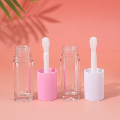 Tuyau de verre à lèvres en plastique blanc, noir et rose avec pinceau, logo personnalisable