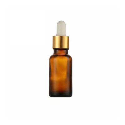 Bouteille d'huile essentielle d'ambre de 20 ml avec tête de gouttelette en aluminium en plastique en verre