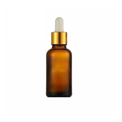Bouteille d'huile essentielle d'ambre de 20 ml avec tête de gouttelette en aluminium en plastique en verre