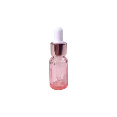 Bouteille à l' épaule en verre rond vide d' huile personnalisée avec gouttière en aluminium 10 ml 30 ml 50 ml
