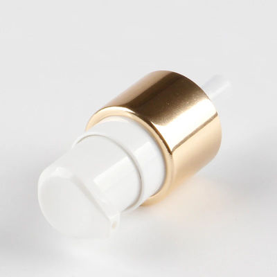 Pompe à lotion cosmétique en or de luxe avec actionneur blanc pour les bouteilles de soins de la peau