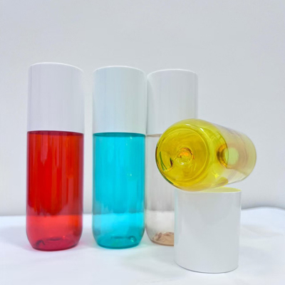 Bouteille en PET en plastique de 150 ml de différentes couleurs avec un capuchon de 15 mm