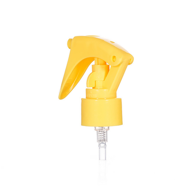 Couleur jaune 24 / 410 mini pulvérisateur à déclencheur en plastique avec conception plectrum