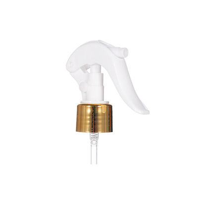 Vaporisateur à gâchette mini en aluminium doré avec col de 24/410 28/410 pour une diffusion de brouillard fin