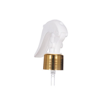 Vaporisateur à gâchette mini en aluminium doré avec col de 24/410 28/410 pour une diffusion de brouillard fin