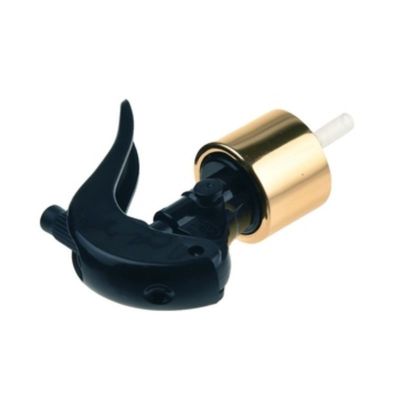 Vaporisateur à gâchette mini en aluminium doré avec col de 24/410 28/410 pour une diffusion de brouillard fin