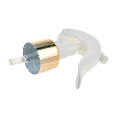 Vaporisateur à gâchette mini en aluminium doré avec col de 24/410 28/410 pour une diffusion de brouillard fin