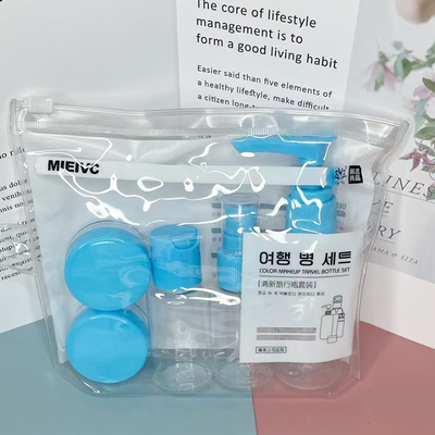 Type élégant 50ml + 40ml 7 pièces Set de bouteille de voyage utilisé pour les soins de la peau