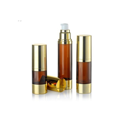 Apparence de luxe Bouteille de pompe sans air de 30 ml avec des matières premières en forme ronde et de n'importe quelle couleur