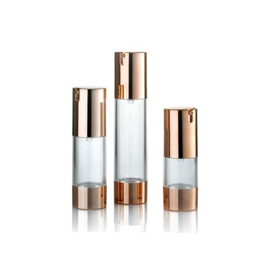 Bouteille de pompe sans air en aluminium en bois de 30 ml avec des couleurs personnalisées