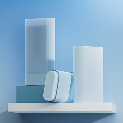 Tube de bâton de déodorant vide en plastique de 20 g avec ressort