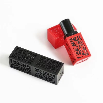 Élégance carré plastique Chinoiserie étuis de rouge à lèvres pour les récipients de baume à lèvres