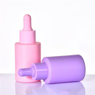 Bouteille d'huile essentielle vide en verre de macaron personnalisée avec bouchon de goutte-à-goutte