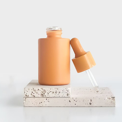 Macarons colorés couleurs personnalisées Bouteille d'huile essentielle en verre et gouttière lisse en plastique