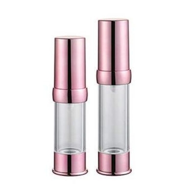 Bouteille de pompe sans air en aluminium UV Rose Gold 30 ml utilisée pour les applications de soins de la peau