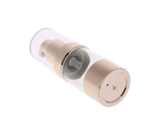 Bottle de pompe sans air en plastique en aluminium d'or de qualité supérieure