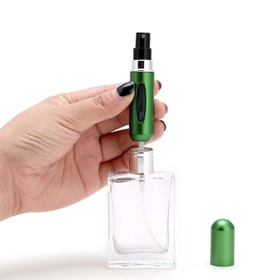 Bouteille de pulvérisation pour parfums portative personnalisée de 8 ml et 12 ml en aluminium