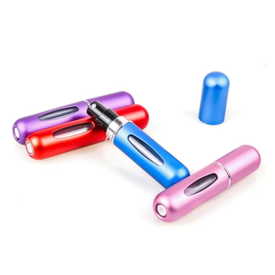 Bouteille de pulvérisation pour parfums portative personnalisée de 8 ml et 12 ml en aluminium