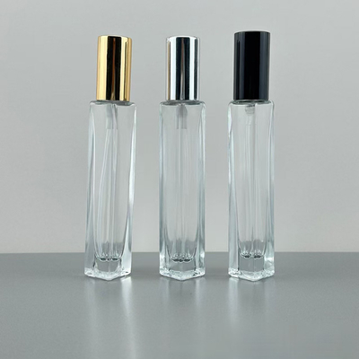 Bouteille de parfums en verre de 10 ml personnalisée avec pompe à pulvérisation et bouchon