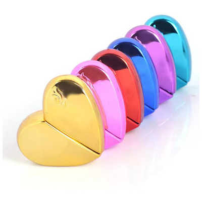 Bouteille de parfum de luxe de 30 ml en forme de cœur avec couleurs peintes