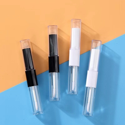 1.2ml et 2.5ml en plastique carré Slim Lip Gloss Tube à double tête avec des couleurs personnalisées