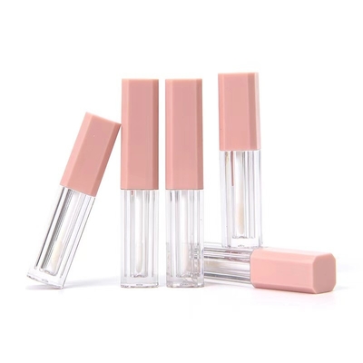 Réservoir vide en plastique rose de 1,2 ml tube de glossaire pour lèvres avec couleurs personnalisées