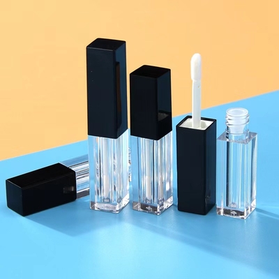 1.2 ml Capacité en plastique de forme carrée, tube à lèvre brillante vide pour emballage