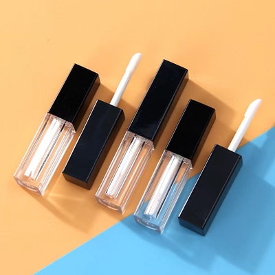 1.2 ml Capacité en plastique de forme carrée, tube à lèvre brillante vide pour emballage
