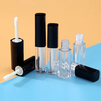 1.2 ml tube de polisseur pour lèvres en plastique cylindrique avec capuchon long couleurs personnalisées acceptées