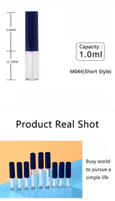 Contenant vide mince en plastique de 1 ml, 1,5 ml et 2,5 ml pour tube de brillant à lèvres