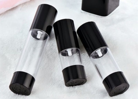 Bouteille en plastique sans air de forme régulière de 15 ml Application dans les emballages cosmétiques