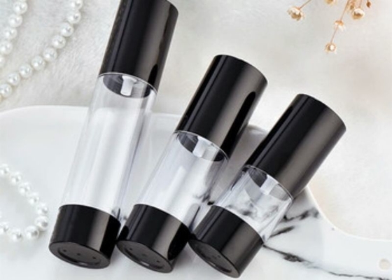 Bouteille en plastique sans air de forme régulière de 15 ml Application dans les emballages cosmétiques