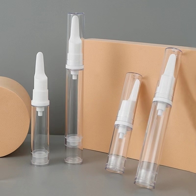 Bouteille de pompe sans air de crème pour les yeux personnalisée de 15 ml avec tête spéciale utilisée pour les cosmétiques