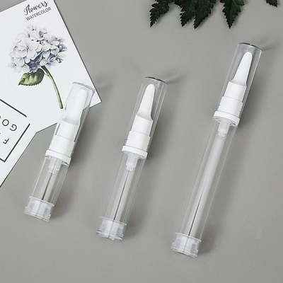 Bouteille de pompe sans air de crème pour les yeux personnalisée de 15 ml avec tête spéciale utilisée pour les cosmétiques